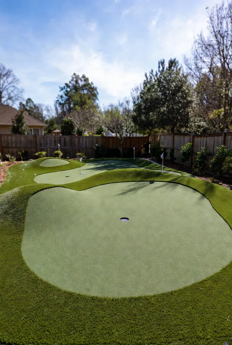 Custom backyard putting green North Georgia